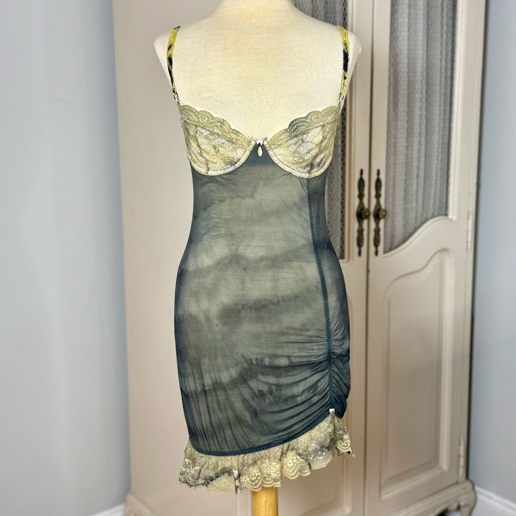 Custom Vintage Victoria's Secret Lingerie Full Moon Dyed Dress Women’s Size 34b